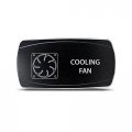 Ch4x4 Rocker Switch Cooling Fan Symbol Horizontal Blue Led