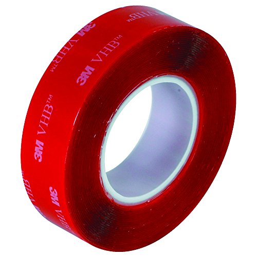 Vhb490501r Clear Tape 1 In Width X 5 Yd Length Waterproof And Uv Resistant Adhesive For Glass Acrylic Solid Pattern Rectangular