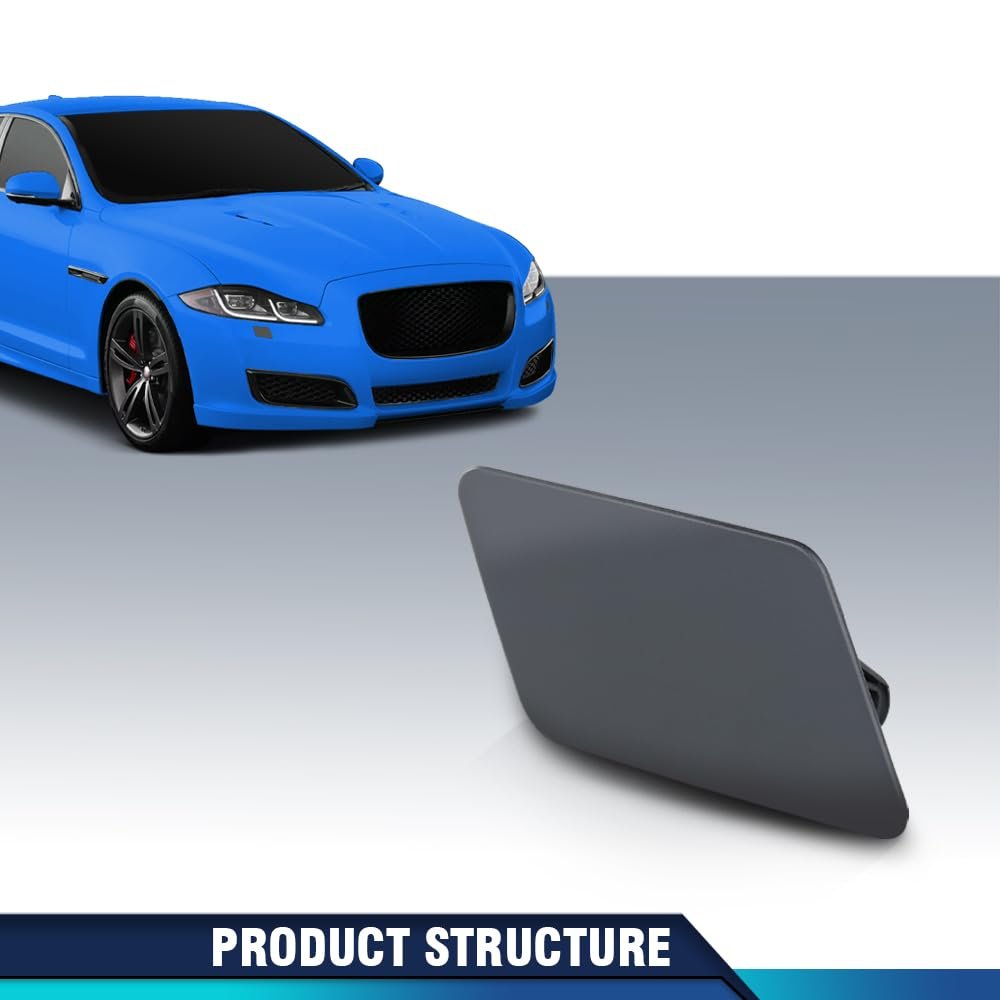 Right Headlight Washer Cover Cap For Jaguar Xj 2011-2018 Fit Xjr Submodel Base L 2014-2017 Xjr575 2018 C2d3560 C2d3561 Black