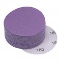 Uxcell 30pcs 3-inch Purple Sanding Discs 180 Grits Hook And Loop Professional Aluminum Oxide Sand Paper Wet Dry Polish For Wood
