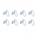 Uxcell Cross-connector Vertical Pipe Clip 8pcs Fit 1 25mm To Crossover Buckle Steel Cross Clamp For Greenhouse Awning Frames