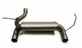 Stainless Steel Muffler Fits 2007-2017 Jeep Wrangler Axle Back Metallic 