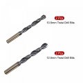 Uxcell Twist Drill Bit Set 10 5mm 12 Hss High Speed Steel 4341 Titanium Nitride Coated Straight Round Shank Drilling Tool For