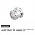 Uxcell Faucet Adapter 4pcs M19mmx6mm Male Thread To M22mmx5mm Brass Tap Aerator Connector For Kitchen Bathroom Sink