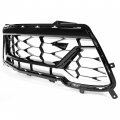 Kuafu Front Bumper Lower Grille Compatible With 2016-2018 Chevy Chevrolet Camaro Ss Mesh Grill Painted Plastic Black White