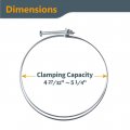Powertec 70217 5 Inch Double Wire Hose Clamp With Bolt Adjustable Clamps For Dust Collection System Accessories Dryer Vent Hvac