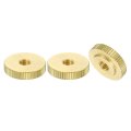 Knurled Thumb Nuts 3pcs M6 X D20mm H5mm Brass Flat Head Through Hole With Collar Round Knobs Fasteners For 3d Printer Parts 