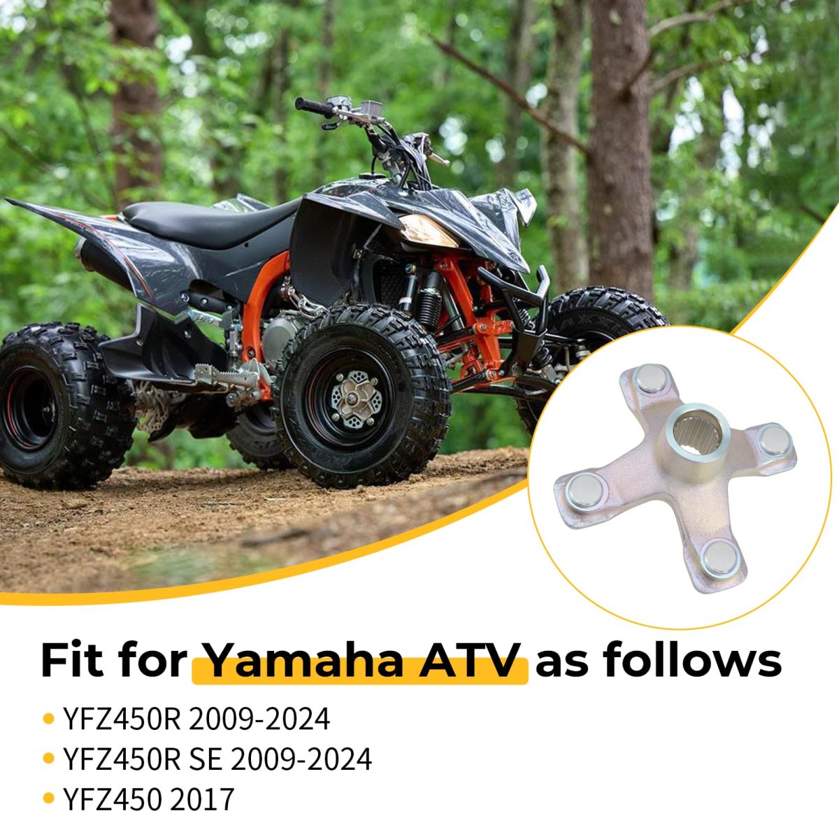 Rear Wheel Collar Hub For Yamaha Yfz450r 2009-2024 Se Yfz450 2017 18p-25383-00-00