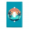 Volleyball Beach Scene Plastic Wall Decor Toggle Light Switch Plate Cover 