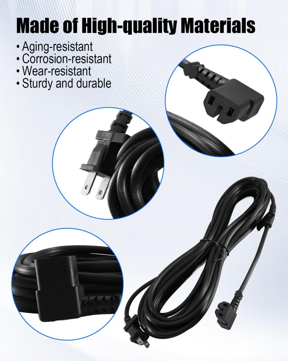 32 Ft Vacuum Cleaner Electric Power Cord Cable Fit For Kirby Sentria Se G10 G9 Replace 192006 2 Prong 120 Volt