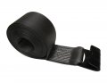 4 X 50 Ft Winch Strap With Flat Hook For Flatbed Truck Trailer Tie Down Black Webbing