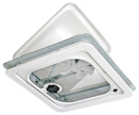 Ventline V2094-501-00 Birch White 14 12v Radius Corner Vent With Pop Up Screen
