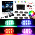 Ocpty Marker Lights 8pcs Rgb Led Rock 10x Red Side Bulbs Replacement Fit For Truck Bus Boat Suv Atv Trailer Indicator Light