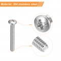 Uxcell 6-32x1 Pan Head Machine Screws 304 Stainless Steel 18-8 Screw Phillips Drive Fully Threaded Bright Finish Pack Of 25