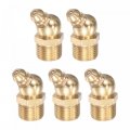 Brass 45 Degree Grease Fitting M12 X 1mm Thread Hydraulic Accessories 5pcs 