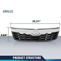 Front Bumper Upper Grille Grill W Chrome Trim For Subaru Forester 2011-2013 91121sc040 91122sc050