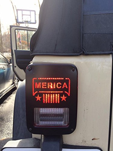 Jeeptails Maple Leaf Tail Lamp Light Covers For Jeep Jk Wrangler Black Set Of 2