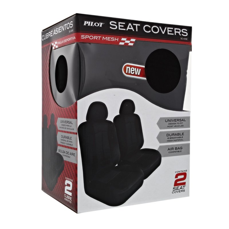 Pilot Automotive Sc-435e Rallye Sport Seat Covers 6 Pieces Black