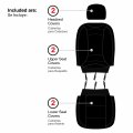 Pilot Automotive Sc-435e Rallye Sport Seat Covers 6 Pieces Black
