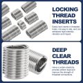 120pcs Wire Thread Insert Kit M3 M4 M5 M6 M8 M10 M12 2d Metric 304 Stainless Steel Helical Inserts Coiled Repair Threaded