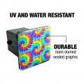 Tie Dye Pattern Tow Trailer Hitch Cover Plug Insert