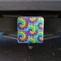 Tie Dye Pattern Tow Trailer Hitch Cover Plug Insert