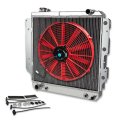 Auto Dynasty For Wrangler Yj Tj 2 4-4 23-row Racing Radiator 16 Inches Red Fan Mounting Kit 