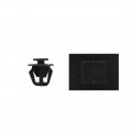 20 Pcs Black Rectangle Head Door Card Trim Plastic Retainer Clips For Car Auto 