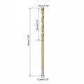 Uxcell 1 6mm Drill Bits High Speed Steel Straight Shank 48mm Length Twist Bit Fully Ground Titanium Coated 12 Pcs