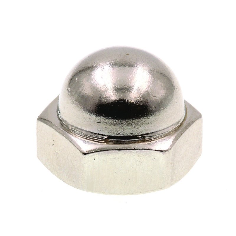 Acorn Cap Nuts 5 16 In 18 Zinc Plated Alloy Steel Domed Top Nut 25 Pack