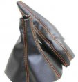 Fits 1991-1999 Mitsubishi 3000gt Stealth Real Black Leather Manual Shift Ebrake Set With Orange Stitching Skin Only 