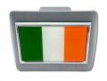 Elektroplate Ireland Tricolour Chrome Flag All Metal Brushed Hitch Cover For Trucks And Suvs Fits Standard 2 Trailer Receivers