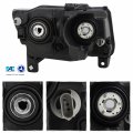 Passenger Side Headlight Assembly For 2014 2017 Jeep Compass Halogen Type Black Housing Clear Lens Replacement Lamp