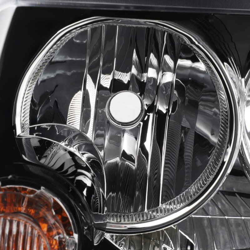 Passenger Side Headlight Assembly For 2014 2017 Jeep Compass Halogen Type Black Housing Clear Lens Replacement Lamp
