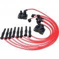 Dragon Fire Performance Power Pack With Ignition Coils And Spark Plug Wires Compatible 1991-2001 Ford Lincoln Mercury 281 302 4