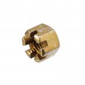 Uxcell 10pcs M10x1 5mm Hexagon Slotted Nut Grade 10 Carbon Steel Hex Castle Nuts Color Zinc