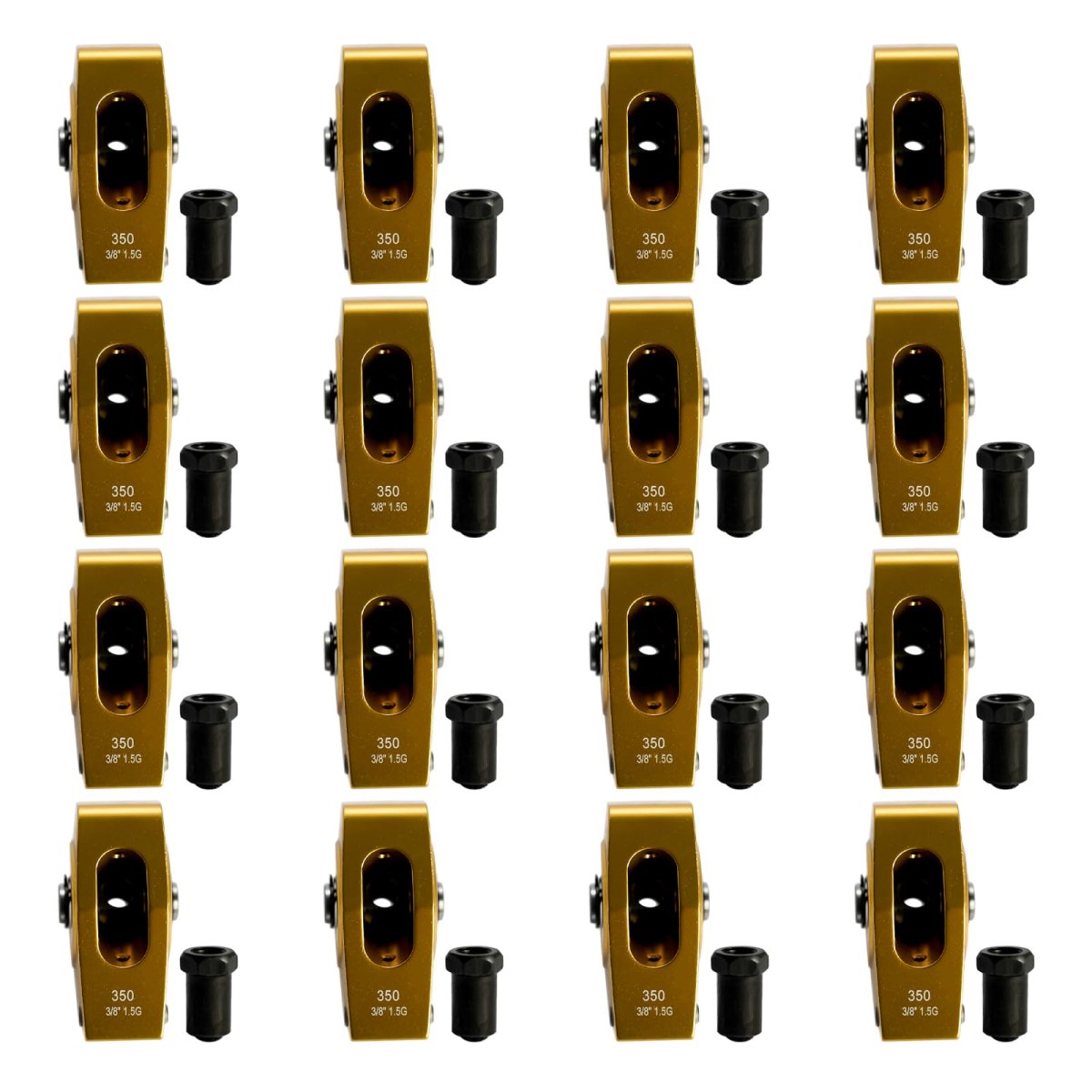 Aluminum Self-aligning Roller Rocker Arms Set 1 5 Ratio 3 8 Replacement For Chevy Small Block Gen I Sbc 350