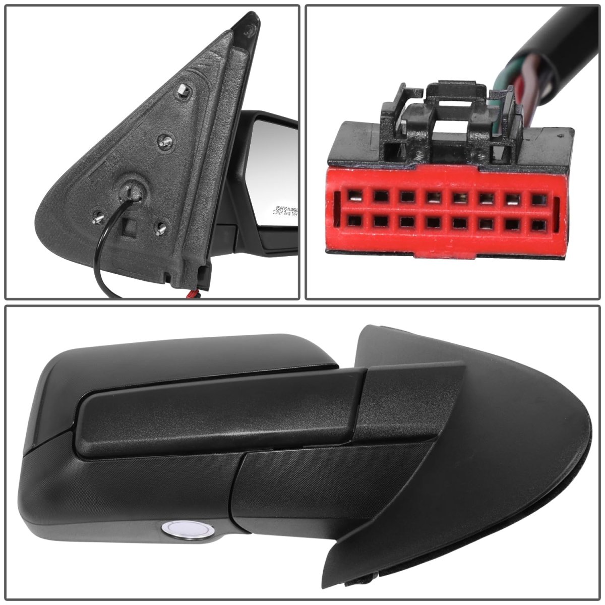 Side Door Power Mirror With Heated Glass For Ford Expedition 2011 Passenger Right Paint To Match Black Bl1z17682aa Fo1321398