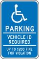 Accuform Signs Fra201ra Engineer-grade Reflective Aluminum Handicapped Parking Sign Minnesota Legend Handicap Vehicle Id 