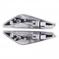 Motoku Front Driver And Passenger Side Fender Molding Trim Finisher Chrome For Bmw X3 X4 2011-2017
