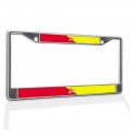 Fastasticdeals Metal Insert License Plate Frame Flag Of Sicily B Weatherproof Car Accessories Chrome 2 Holes Solid 