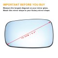 Car Rearview Left Driver Side Mirror Glass Replacement W Backing Plate Convex Heated Blue For Renault Laguna 2001-2007