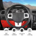 Linskip Steering Wheel Trim For Dodge Journey 2013-2022 Charger Challenger Durango Dart 2009-2014 Cover Interior Accessories