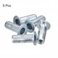 Uxcell M8 Multi-grip Rivet Nuts 5pcs Pre-bulbed Shank Flat Head Threaded Insert Nut Carbon Steel Plus For Construction