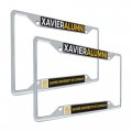 Xavier University Of Louisiana Gold License Plate Frame Alumni 2 Pack Officially Licensed Metal Car Tag Holder 6 25 X 12 In 