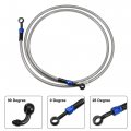 X Autohaux Brake Hose An3 28 90 Degree M10 Motorcycle Hydraulic Line Oil Pipe Fitting For Atv Motocross Racing Bike 180cm