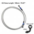X Autohaux Brake Hose An3 28 90 Degree M10 Motorcycle Hydraulic Line Oil Pipe Fitting For Atv Motocross Racing Bike 180cm