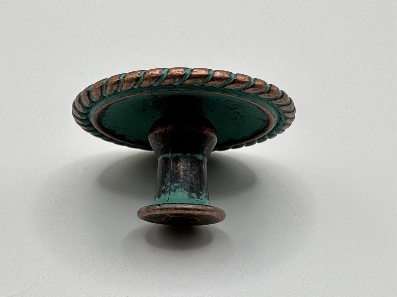 Fancy Western Knob Copper Patina Cabinet Hardware Drawer Pull