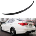 Sport Style Rear Trunk Spoiler Wing Abs Fits For 2014-2018 Infiniti Q50 Matte Black Lip
