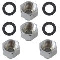 Kitchen Bathroom Faucet Adapter 4-pack 1 2 Fnpt X 3 8 Mnpt Water Supply Connector With Leak-proof Washers 